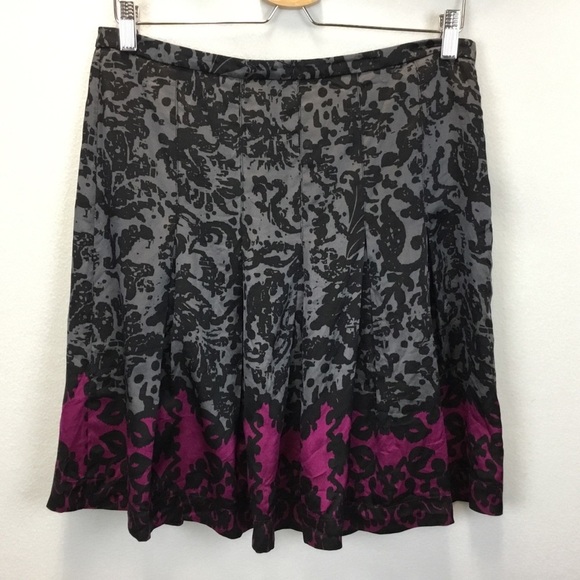 Marc Aurel Dresses & Skirts - Marc Aurel Abstract Floral Print Silk Skirt